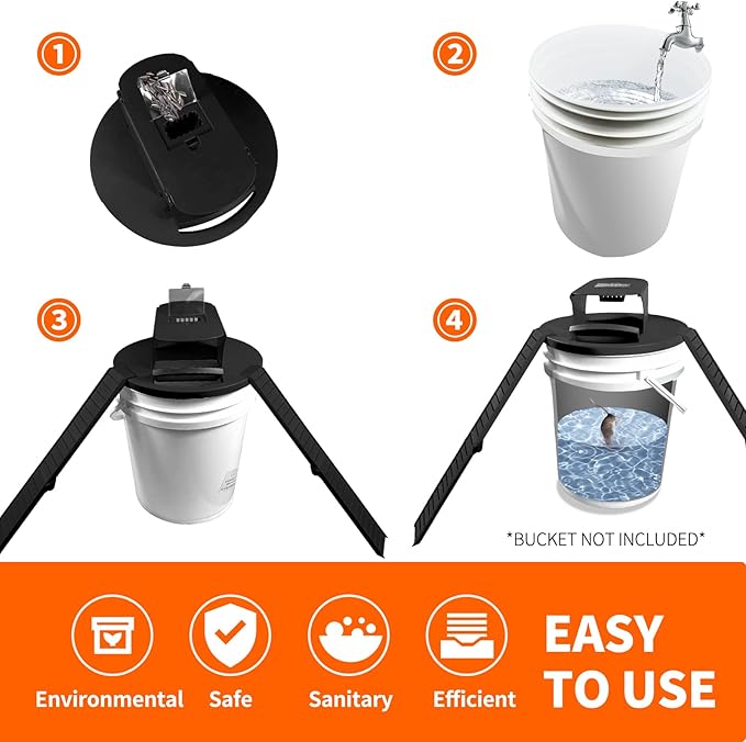 Mouse Traps Indoor for Home, 4 Pack Mouse Trap Bucket Lid with Upgraded Clear Box, 2 Ramps & Auto Reset, Efficient Humane Rat Trap for Indoor & Outdoor Use, Compatible with 5-Gallon Buckets