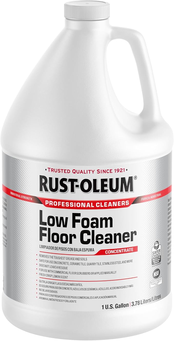 Rust-Oleum Professional Cleaners Low Foam Floor Cleaner | 1 Gallon (128 oz) | Professional Strength Concentrate | Lemon Scent