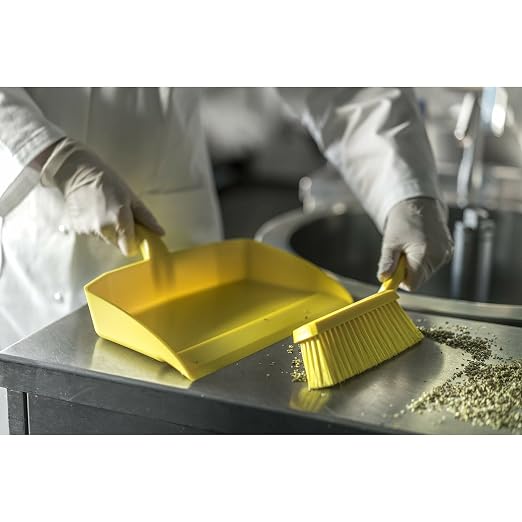 Vikan 45896 Brush,Hand,Medium,14",PP/PBT,Yellow