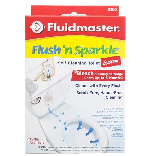 Fluidmaster 8300P8 Flush 'N' Sparkle Toilet Bowl Cleaning System