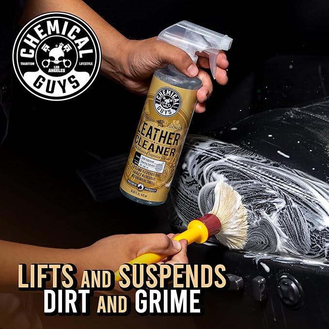 Chemical Guys SPI_109_16TI Leather Cleaner and Conditioner Complete Leather Care Kit (16 fl oz) + SPI22016 Total Interior Cleaner & Protectant, (16 fl oz) 3 Items