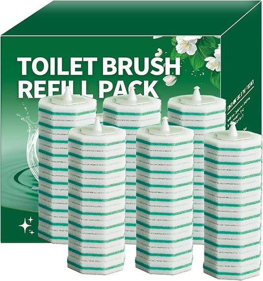 60 Count Toilet Brush Heads, Toilet Wand Refills for Clorox ，Suitable for Most Disposable Toilet Brushes. Features a Convenient snap-on Design. Both Home and Commercial use.No Falling Apart,