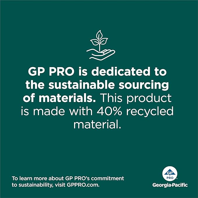 Georgia-Pacific Pacific Blue Basic 2-Ply Recycled Perforated Paper Roll Towel (Previously Branded Envision) By GP PRO (Georgia-Pacific), Brown, 28290, 250 Sheets Per Roll, 12 Rolls Per Case