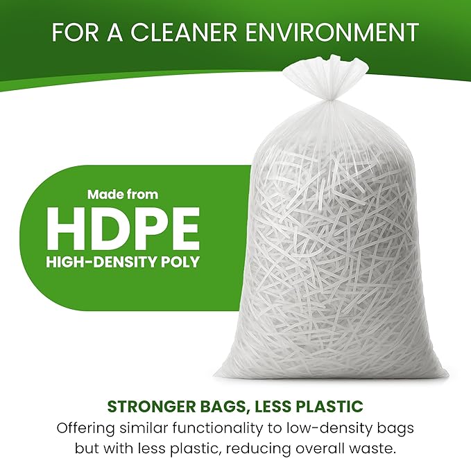 Betta 40-45 Gallon Clear High-Density Trash Bags, 150 Count Box, (40x48-inch) Commercial Medium-Duty Garbage Can Liners