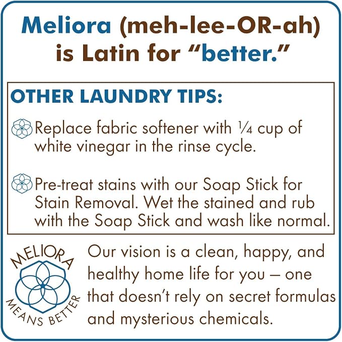 Meliora Cleaning Products Laundry Powder Detergent (128 HE Loads), Lemon