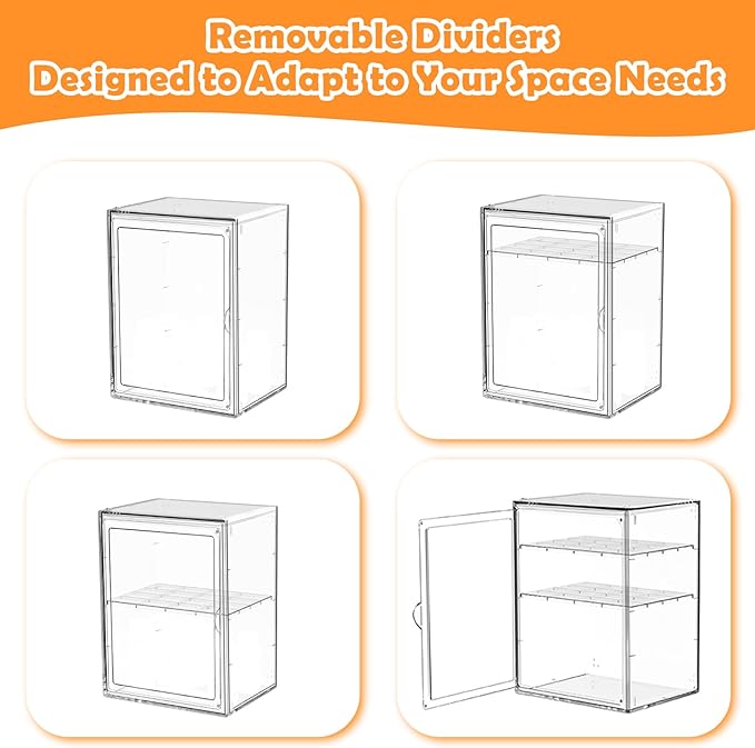 Baby Bottle Organizer,Adjustable Height Bottle Storage Organizer Baby for Bottles, Pacifiers, Pump Parts, Clear Organizer for Countertop, Cabinet,Vanity, Bathroom