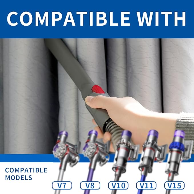 Attachment Kit - Extension Hose and Crevice Tool Compatible with Dyson V15 V11 V10 V7 V8 Absolute Animal Motorhead Trigger Model