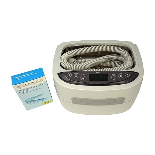 iSonic Ultrasonic CPAP Deep Cleaner (Small) P4821-CPAP, 2.6Qt/2.5L, 110V for North America, with SS. Weight Bracket, Cleaning Tablet, Beige