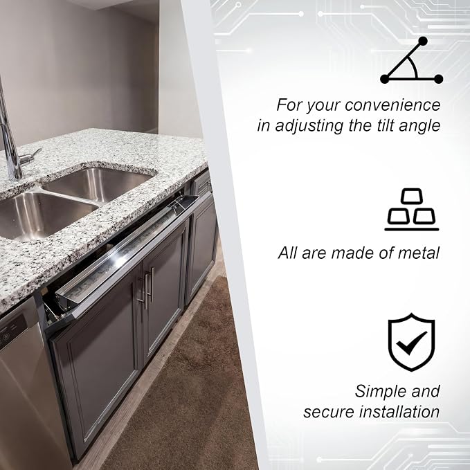 2 Set 11 Inch Metal Sink Drawer Pivot Hinge Kit Include Tip Out Tray for Sink and Hinges Large Pull Out Storage Organizer for Kitchen Bathroom Base Cabinets(Silver)