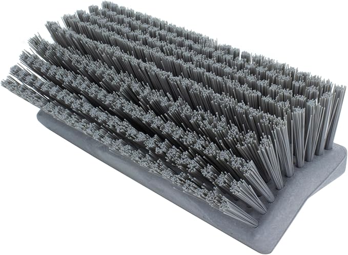 SPARTA 40423EC23 Plastic Floor Scrub Brush, Wall Brush, Equipment Brush With Nonabsorbent Bristles For Industrial Kitchens, Hospitals, Commercial Cleaning, 10 Inches, Gray