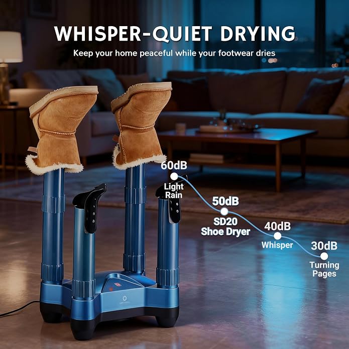 AIRTHEREAL SD20 Boot Dryer, Shoe Warmer with Ozone Deodorization Heat Blower