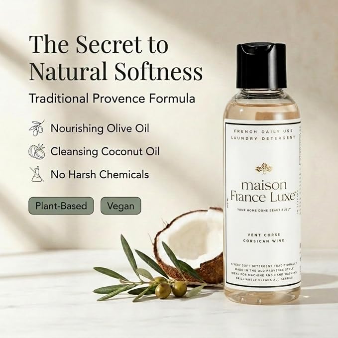 Laundry Detergent Sample, Plant based French Soap, 100ml, Corsican Wind Travel SIze