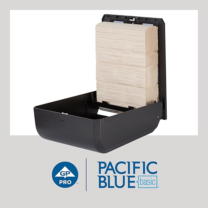 Pacific Blue Basic Recycled Multifold Paper Towels (Previously branded Envision) by GP PRO (Georgia-Pacific), Brown, 23304, 250 Towels Per Pack, 16 Packs Per Case