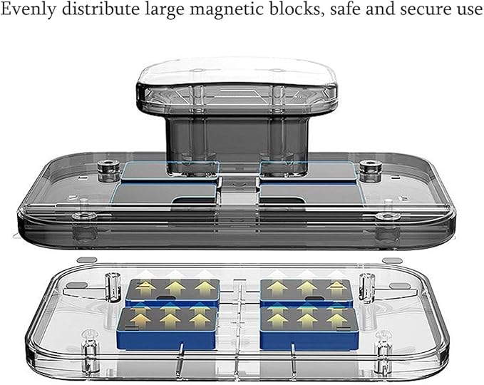 Magnetic Window Wiper Cleaner, with Safety Rope, Suitable for 3‑10MM Single‑Layer Glass, for Home High-Rise Glass Use