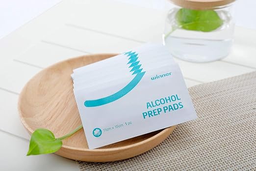 Winner Alcohol Wipes Individually Wrapped, 6" x 4" Large Prep Pads with 70% Isopropyl Alcohol, Essential for First Aid, Home and Laboratories, 4-Ply, 200 Count