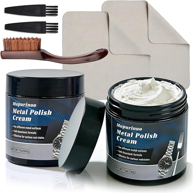 Metal Polish Cream Oxidation Remover for Brass, Copper, and Stainless Steel,sinks, cookware, pots, pans, cutlery, and other Metal