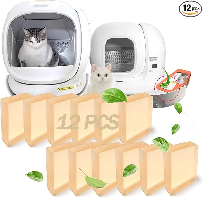 PurifyLogix 12 PCS Odor Remover for MeoWant Self-Cleaning Cat Litter Box | Cat Toilet Odor Control Deodorant Gel for MeoWant Automatic Litter Box, Litter Deodorizer