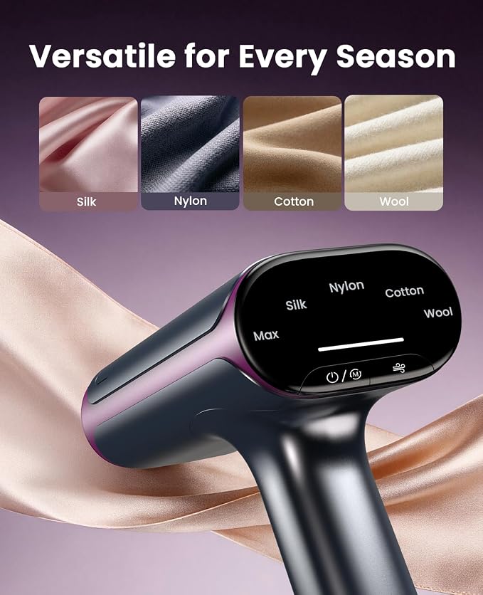 Jack & Rose Vacuum Steamer for Clothes,Stand & Handheld Home Clothes Steamer,2300Pa Suction Auto-Grip, 5 Fabric Modes & 3 Suction Levels,190ml Water Tank,for Shirts,Dresses & Suits (for 110-120V)