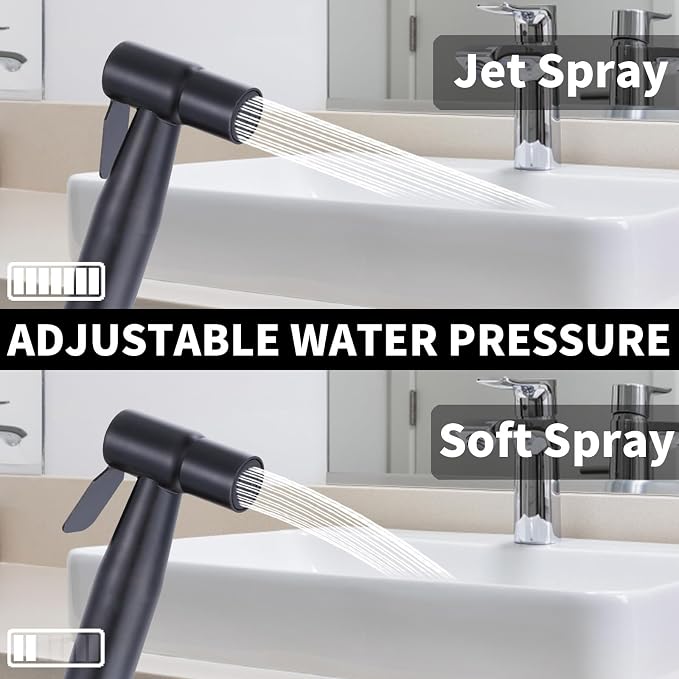 Handheld Bidet Sprayer for Toilet, Brass Jet Spray for Feminine & Baby Wash | Brass bidet sprayer, pressurized jet spray for feminine wash, baby care & toilet cleaning, easy install with all accessories
