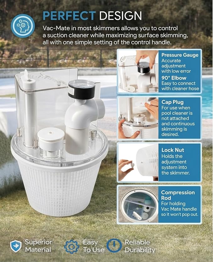 R211100 Vac-Mate Pool Cleaner Dispenser Box, Fit for Pentair Multi-Function Vacuum Skimmer Attachment,