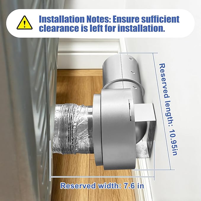 90° Magnetic Dryer Vent Coupler,Magnetic Dryer Vent Coupling 90-Degree Elbow with Strong Self-connection