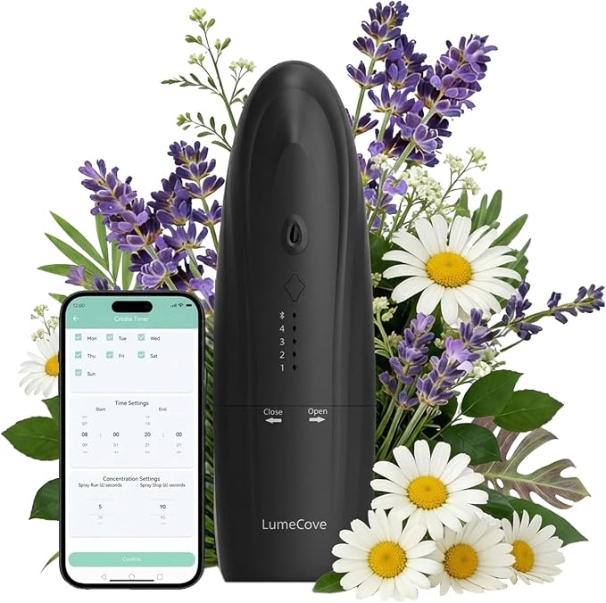 Waterless Essential Oil Diffuser Plug in Cold Air Scent Machine for Home | Massive 3.4 fl oz bottle last months! Yet you only need 0.34 fl oz to start. Easily swap 5-star hotel scents with no waste