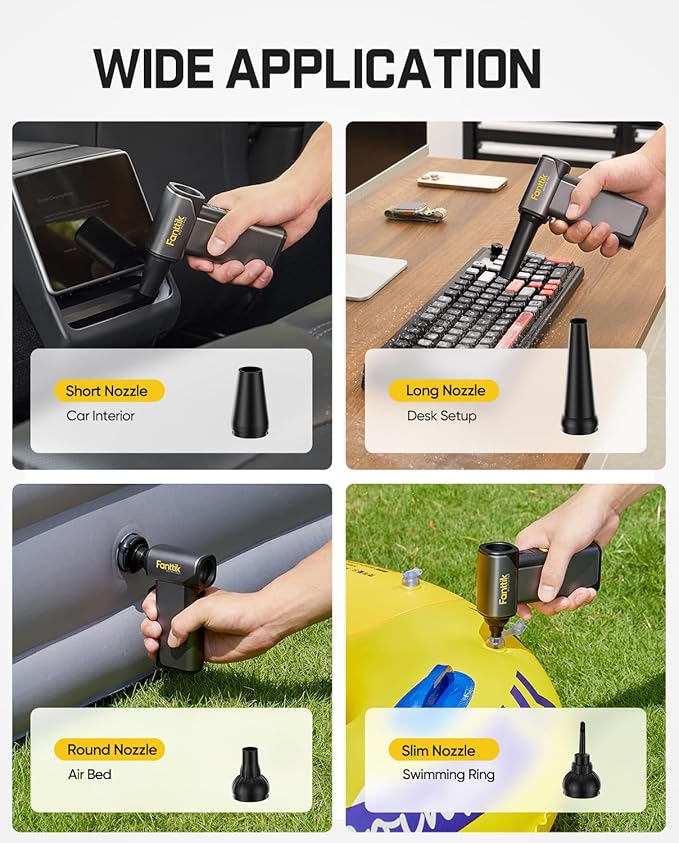 Fanttik B10 Pro Max Electric Air Duster & E1 Max 3.7V Electric Screwdriver-Grey