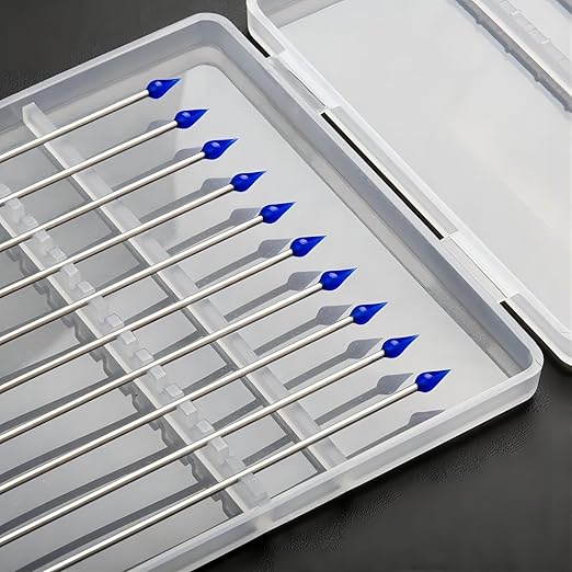 ESD Safe Anti-Static Gel Swabs for Electronics Cleaning - Stainless Steel Handle, Non-Abrasive Tips for Camera Sensor, PCB, Computer Chips, Circuit Boards | 10-Pack, No Residue, Lab Use
