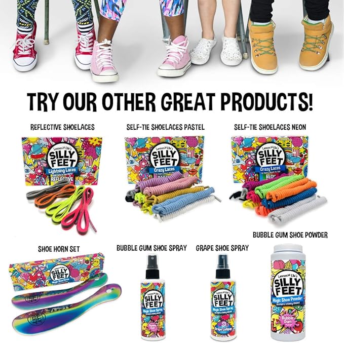 Magic Shoe Deodorizer, Foot Odor Powder for Smelly Feet, Odor Eliminator Stronger than Spray, Kids Shoe Powder for Odor Control, Large 8 Oz, Grape Lollipop Scent