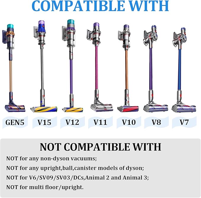 Dryer Vent Lint Removal Tool Vacuum Attachments Hose for Dyson GEN 5 V15 V12 V11 V10 V8 V7 Detect Outsize Slim Absolute Cyclone Vacuum Cleaner Dryer Cleaner Kit Nozzle Crevice Flexible Hose