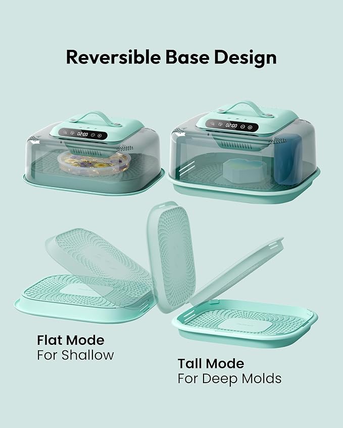Resiners Resin Curing Machine G3 with UV Resin Light, 2H/1Min Fast Curing, Silicone Mat Included, Deformation-Resistant Reversible Base, Resin Dryer for Epoxy Mold Casting, Jewelry Making, DIY Decor