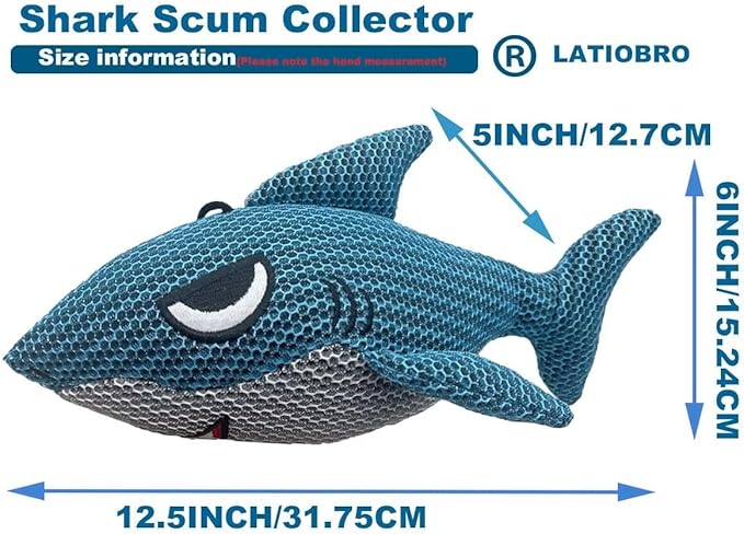 Hot Tub Scum Absorber Shark-2 Pack Hot Tub Cleaner Hot Tub Sponges Scum Collector，Keeps Water Clear for Adults Reusable Pool Scum Absorber