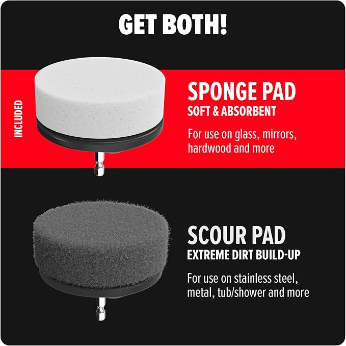 Dirt Devil Handheld Pommel Scrubber Cleaning Brush, General Purpose Cleaning, AD80000 + Sponge Pad Cleaning Set, 3-Pack, AD83200