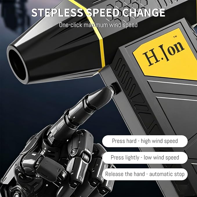 Compressed Air Duster, 130000RPM Electric Air Duster, Rechargeable Cordless Air Blower with 2-Gear Turbo Fan, Canned Air Alternative for Keyboard, PC, Computer, Car, Home & Outdoor Camping Use 8000mAh