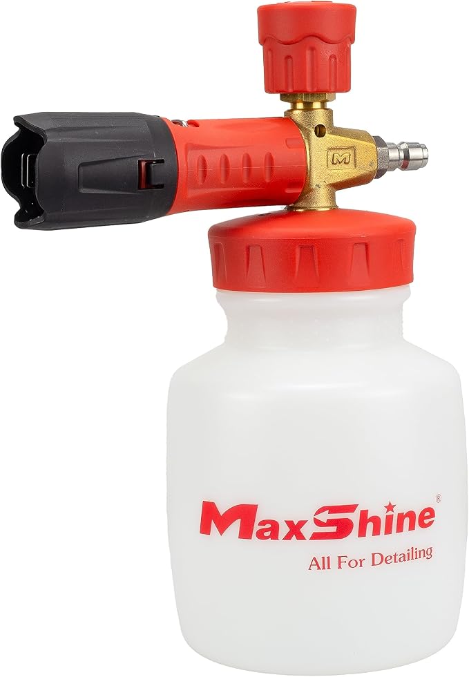 Maxshine Pressure Washer Car Wash Starter Kit – Cannon & Short Gun – 35oz Foam Cannon, 5000PSI Pressure Gun – Thick Foam Cleaning for Cars, Trucks, Home Surfaces