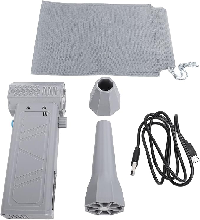 Electric Air Atomizer High Speed PETG Hand Turbo Fan 140000RPM Professional Outdoor Car (Grey)