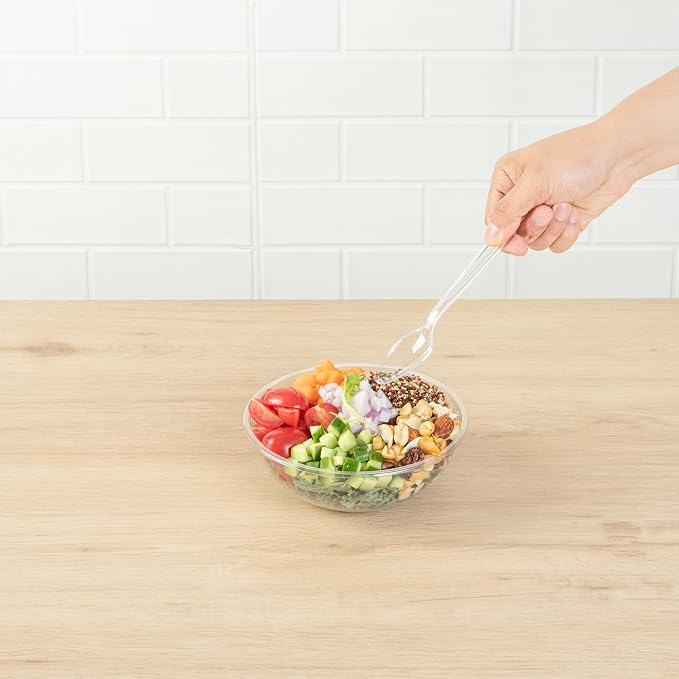 Restaurantware Moderna 7.3 Inch Disposable Spoons 250 Recyclable Clear Plastic Cutlery - Crack-Resistant For All Types Of Meals Clear Plastic Plastic Spoons