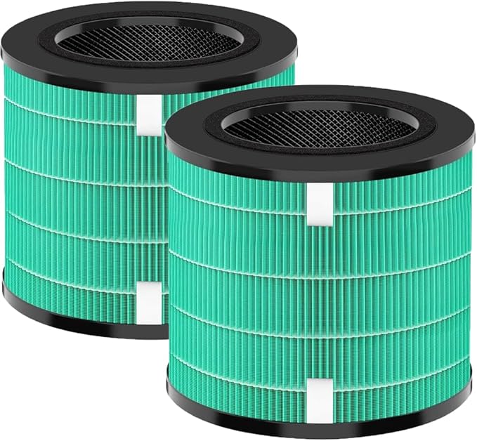 Replacement Air Filter MK08 MK09 Compatible With MK08W MK09W Purifier,H13 True HEPA 4-Stage Filtration Activated Carbon Filter(2-Pack)