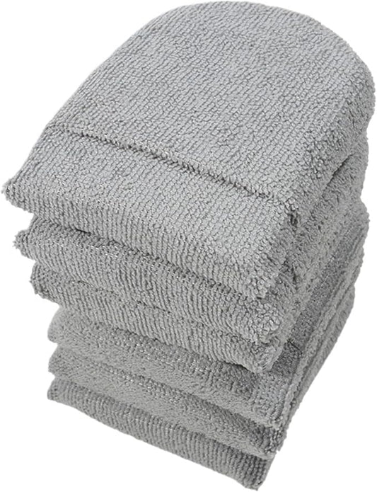 2/4/6Pcs Soft Microfiber Car Wax Applicator Mitts Polishing Sponge Wax Foam Car Wax Applicator Pad Car Detailing Cleaning Tools(4Pcs Grey)