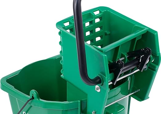 SPARTA Commercial Mop Bucket with Side Press Wringer, Floor Cleaning Essentials for Commercial and Home Use 26 Quart Capacity, 1 Count, Green
