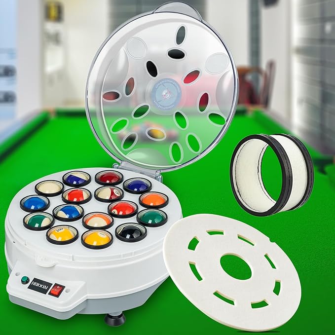 Billiard Ball Cleaning Machine Wool Ring 16 Billiard Ball Cleaner Wool Circle 1 Sheet of Cleaner Felt Long Service Life for Pool Ball Cleaning Machine Replacement Spare Parts