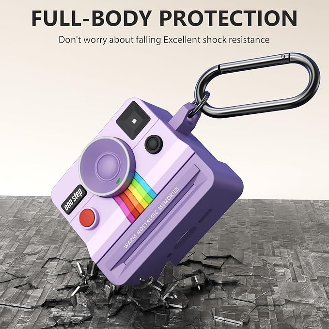 Retro Cases for AirPods 4 Case 2024 with Cleaner Kit - VISOOM Cute Fancy Protective AirPods 4th Gen Cases Cover Men Women Unique Polaroid Soft Cover for Apple AirPod iPods 4 Wireless Charging Case