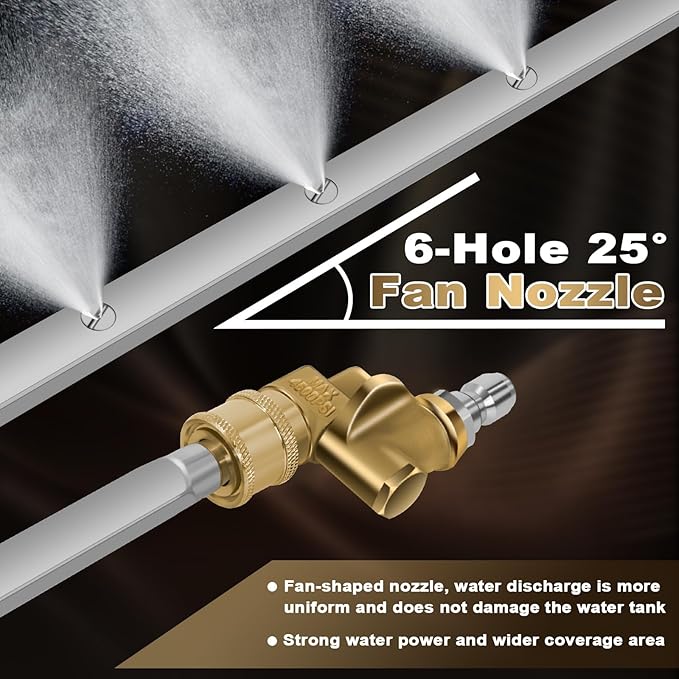 Gekufa 39'' Car Radiator Cleaning Wand, 25° Fan Nozzle Radiator Genie Water Air Cleaning Wands, High-Pressure Washer Radiator Wand with 1/4'' Quick Coupler