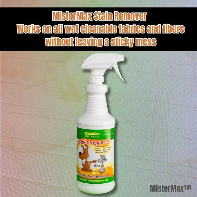 MisterMax Pet Urine Enzyme Cleaner, Stain & Odor Remover Complete Spray Set
