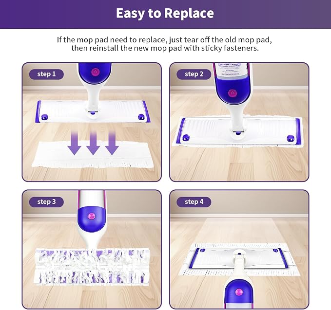 26 Pack Disposable Mopping Pads Refills for Swiffer PowerMop, Replacement with Power Mop Refills Power Mop Pads, Spray PowerMop Mopping Pad Refills for Floor Cleaning