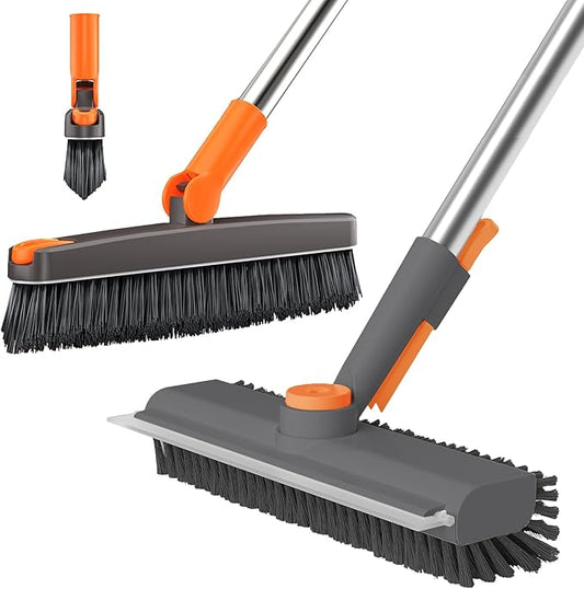 AIR U+ Floor Scrub Brush and Grout Brush with Long Handle