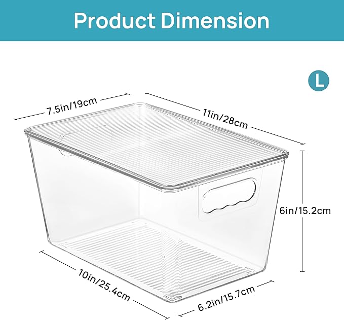 Vtopmart 6 Pack Bins and 4 Pack Under Sink Organizer