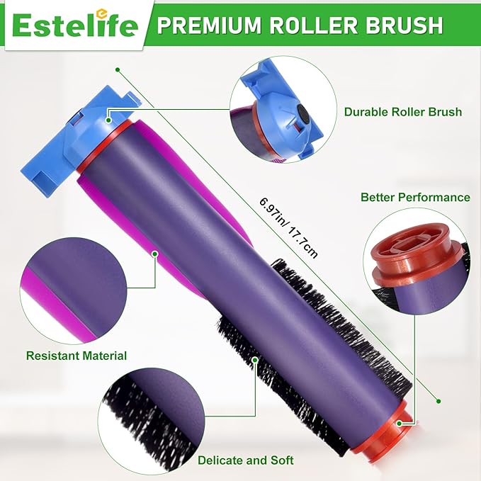 Replacement Parts for Shark RV2820AE Power Detect/Detect Pro AV2800ZE RV2820YE RV2820ZE AV2820S AV2820AE RV2800AE RV2800S Robot Vacuum Cleaner, Roller Side/Brush, HEPA/Foam Filters, Mop Pads kit