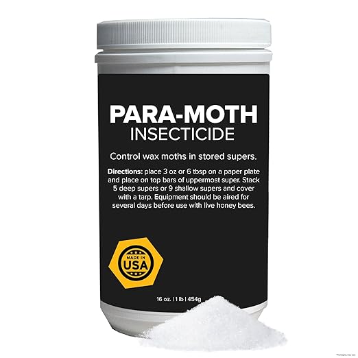 Mann Lake para-Moth, Bee Super Wax Moth Treatment, Protection for Your Bee Equipment, Preserve Hive Quality, Maximize Seasonal Productivity, 1 Lb Canister