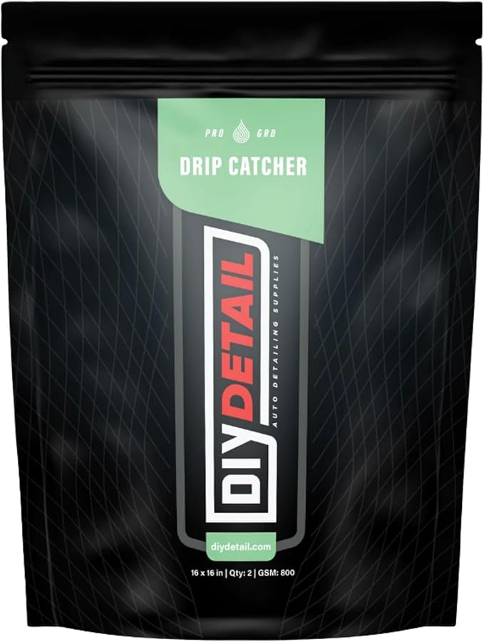 DIY Drip Catcher 2-Pack – Premium Microfiber Fender Cover and Drip Guard for Auto Detailing, Panel Protection, and Fluid Control – Reusable, Ultra-Absorbent Pads for Vehicle Maintenance – 16” x 16”